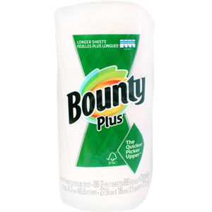 BOUNTY PLUS SELECT-A-SIZEPAPER TOWELS 86 SHEETS